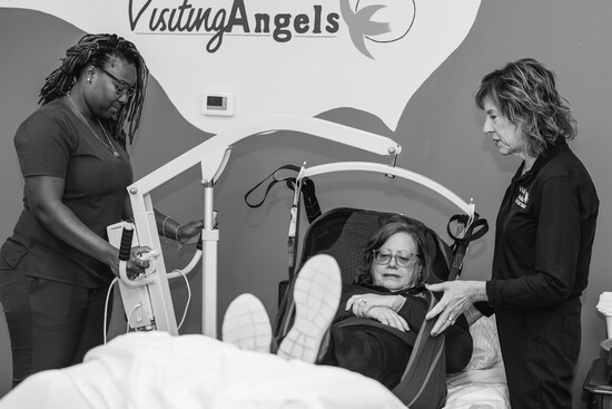 Visiting Angels caregivers at work. Photo Credit: Kerry Dietz.