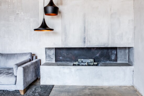 Cement Fireplace