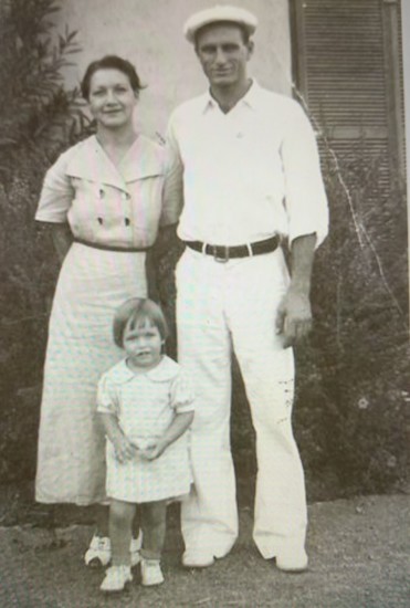 Gwen and Ward Ray with daughter Marian in 1935. Photo provided.