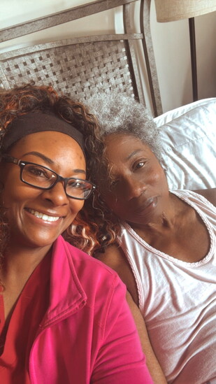 Home Helper Lena with client Jo Anne