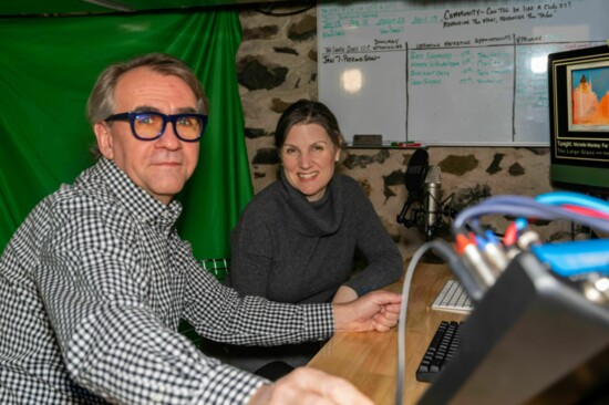 Todd Lambrix and Terri McNamara in their home recording studio