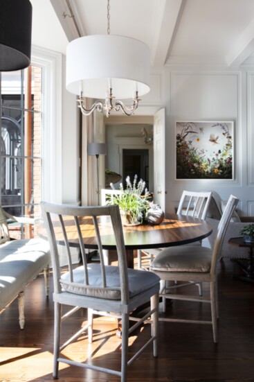 Various seating options ensure that this kitchen keeping room area will be used by family and guests alike.