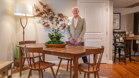 Mystic Dining Table with Lana Chairs, Gat Creek (Berkeley Springs, West Virginia)