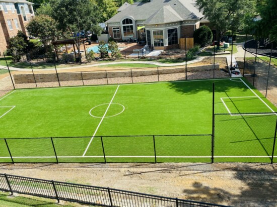 At each on-site visit, clients can share their vision of their landscaping dreams, such as this soccer field.