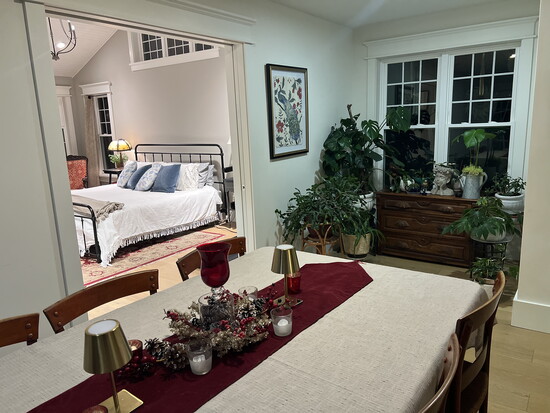 Designed with wheelchair accessibility in mind, Kruger opened up the kitchen and incorporated practical features like a drawer-style microwave.