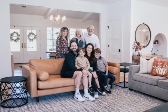 The Gustafson family is all smiles in their remodeled home in Edmond.  (Photo Dennise Toews, Studio|D)
