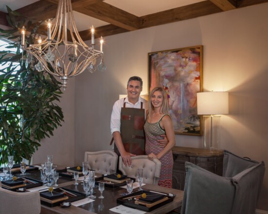 Chef Alex Candelas and Irina Rosca