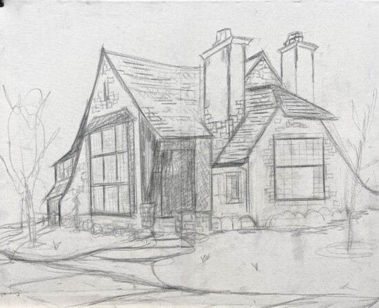 Mark Borella's drawing of a Herring Design and Development Home.