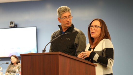 Doug Hadley and Board Vice President Amy Krauss