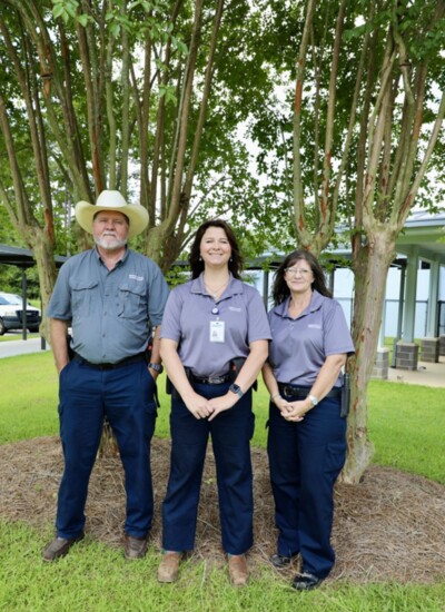 Animal Control Officers Mike Dorman, Shealyn Flowers, and Gina Jones