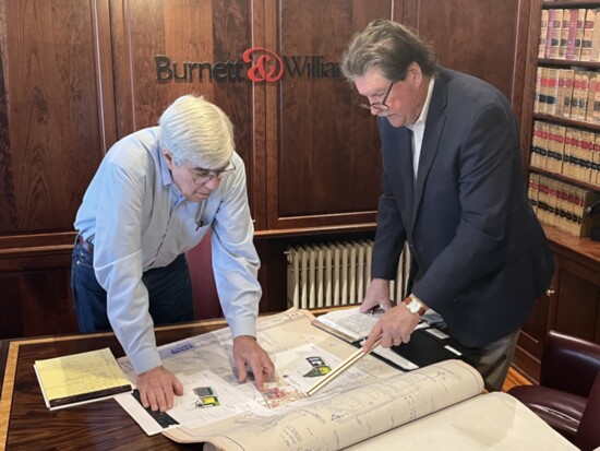 Peter Burnett and Al Hansen, President of DBI Architects