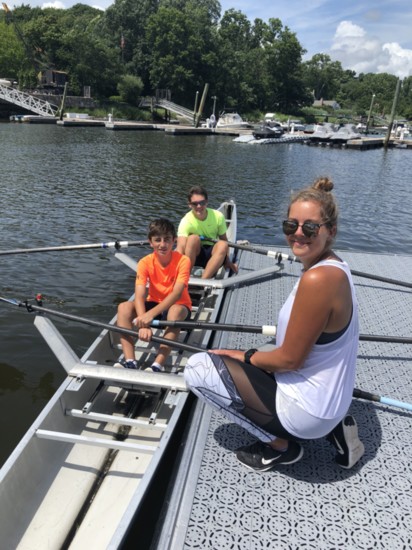Learning how to row at Saugatuck Rowing Club with junior coach Jacqueline Yeranossian.