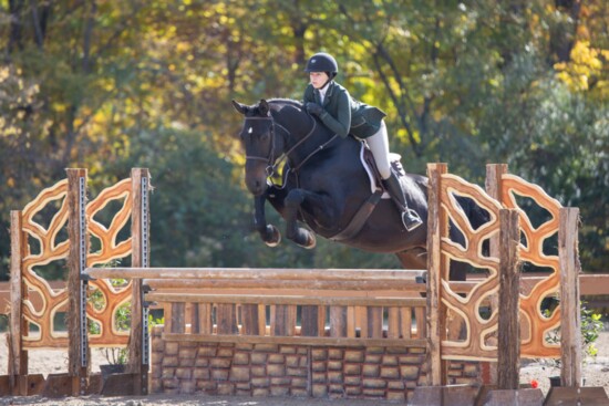 Abigail Arnold, a student at Spring Mill Farm, riding Keebler. Photo credit Jennifer Rypel Photography