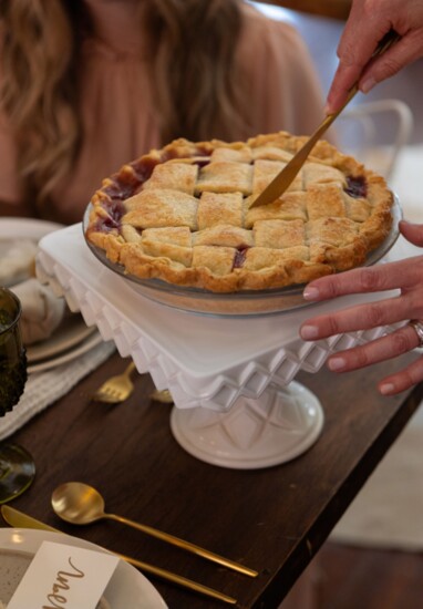 Apple blackberry pie from Ellie's Corner 