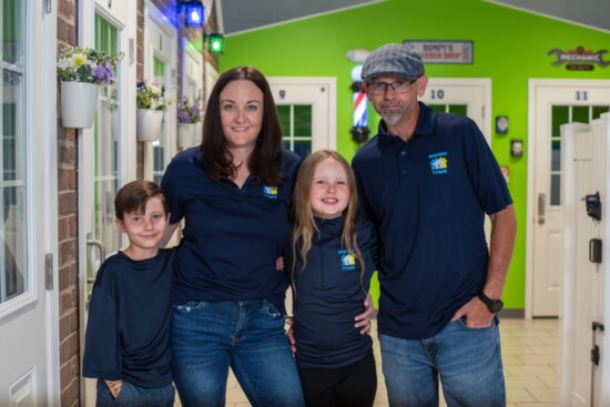 The McNaughton family: Sawyer, Jessica, Harper and Chris.