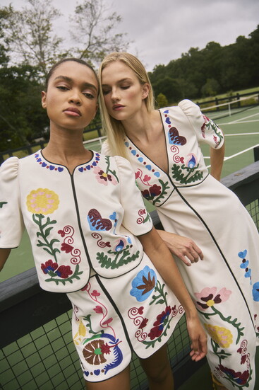 Hunter Bell delivers bold prints, playful silhouettes, and flattering statement pieces. Photos courtesy of Hunter Bell