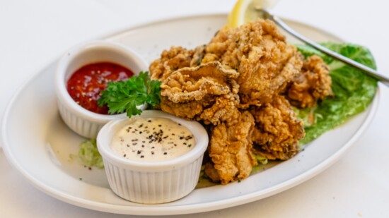 Pappas Bros Steakhouse, Fried Oyster appetizer. Photo courtesy of PBSH 