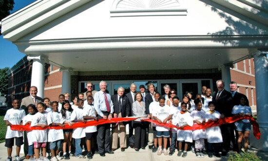 The official ribbon-cutting ceremony takes place to celebrate the opening of the Smilow-Burroughs Clubhouse on Fairfield Ave, Bridgeport in June 2011.