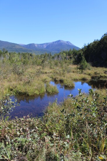 Mount Katahdin; highest mountain in Maine and the Northern terminus of the Appalachian Trail