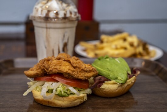The Bammer with a s’mores milkshake and cheese fries!