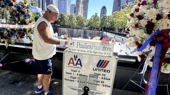 Paulie at Ground Zero. Photo courtesy Paulie’s Push.