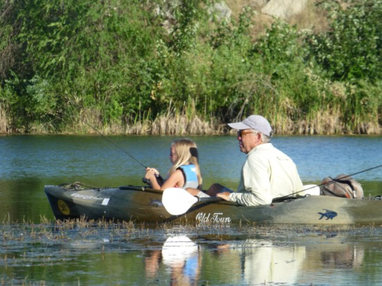 Ponds are a great place to introduce kids to fishing. 