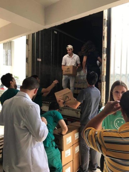 Loading trucks with medical supplies