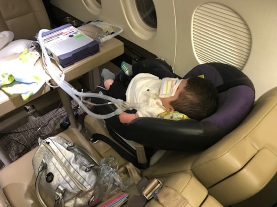 Dr. Sierra arranged for a private jet to bring this child from Puerto Rico to Philadelphia for treatment.