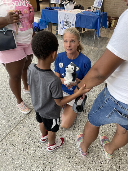 HHH Director Kristi Glickman with student  
