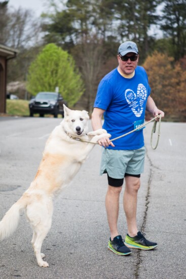 Even the dogs came out for Hustle for Hope.