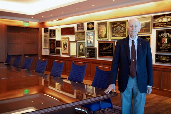 Hyatt Brown in the company's Chairman's Room. (Photo Credit: Greg Hunter)