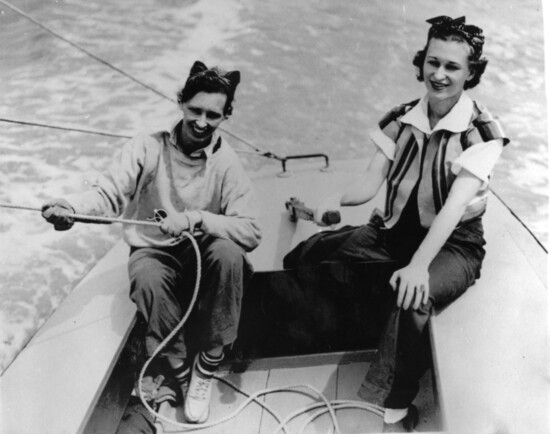Fairfax Moody Hamilton (right) and her sister, Betty Moody