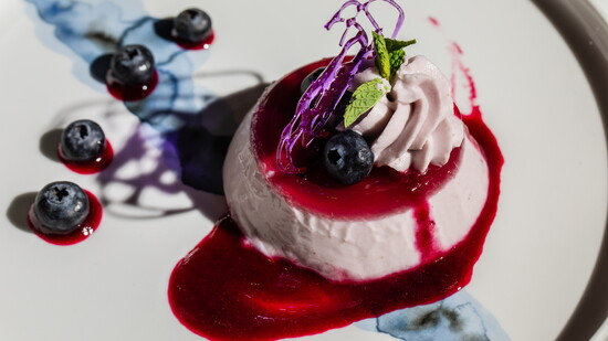 Georgia James, Blueberry Panna Cotta