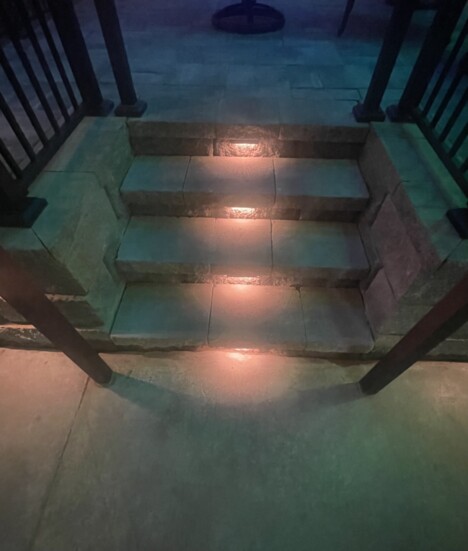 Outdoor illumination can make steps safer and more beautiful. 