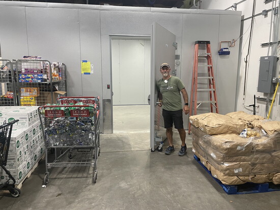 Loaves & Fishes walk-in freezer. Photo Credit: Jane Colony Mills