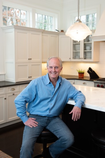 Matt Merritt, inside the light-filled kitchen of 18 Hemlock Drive in Essex