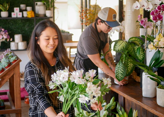 The talented staff at Anthony's Flowers