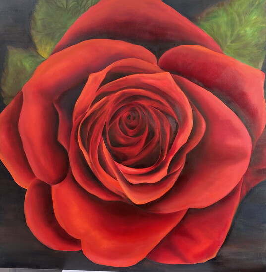 Susan Meeks, "Blooming Red Rose." Photo courtesy of Susan Meeks 