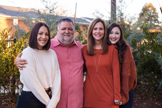 Alex with dad Chris, mom Michele & sister Michaela
