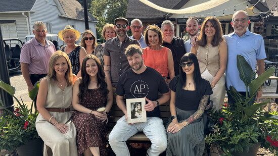 A bench on Canton Street dedicated in Alex's memory.
