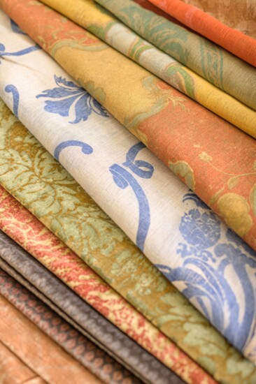 A sampling of hues and patterns from jute to linens, velvet, and more.