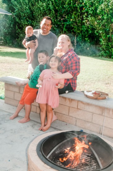 Brandon Chung, Ally Adair-Chung, and their children, Rowan, 5 mos, Grady, 6, and Charlie, 4. 
