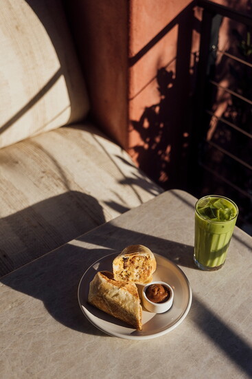 The famous breakfast burrito