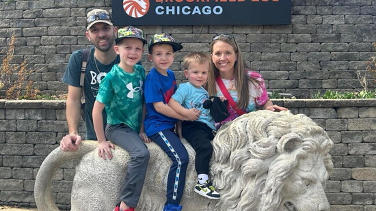 Derick Gleason and his family