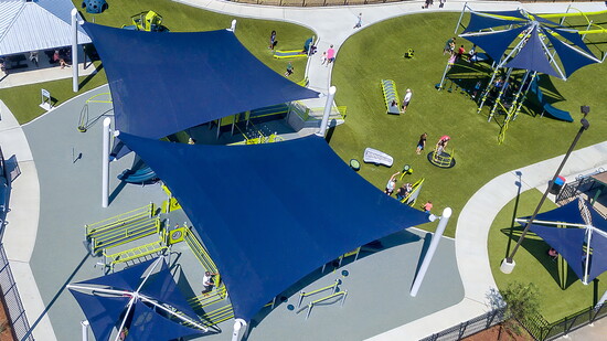 An aerial view of Mary's Magical Place.