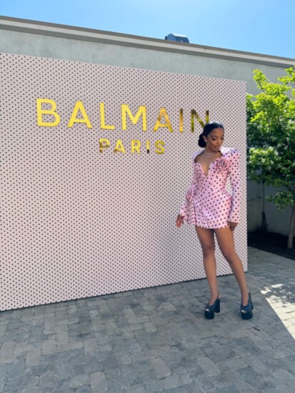 Loreal, pretty in pink for Balmain's ladies lunch 