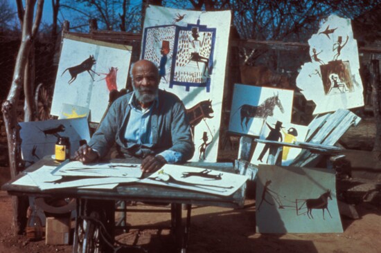 Outside artist, Bill Traylor. Photo by Horace Perry. Courtesy Alabama State Council on the Arts.