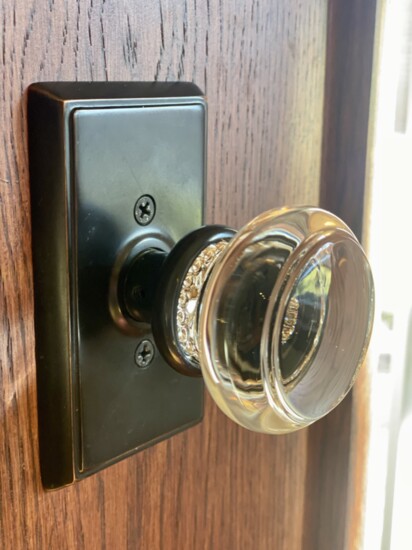 Special touches, like all-glass doorknobs, are hidden gems.