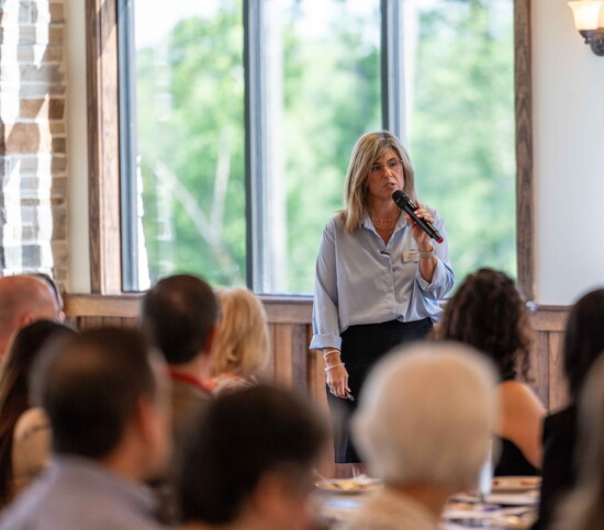 Jennifer Dantzler, Inspire ND speaks to community members