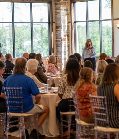Jennifer Dantzler, Inspire ND speaks to community members